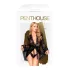 Penthouse Hypnotic Power - vestaglia corta in pizzo e perizoma - nero - XL