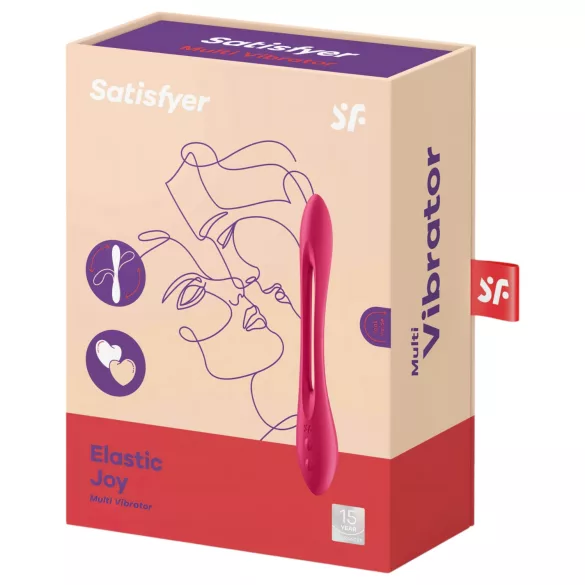 Satisfyer Elastic Joy - vibratore per coppia flessibile ricaricabile - rosso