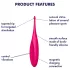 Satisfyer Twirling Fun - vibratore clitorideo ricaricabile impermeabile rosa