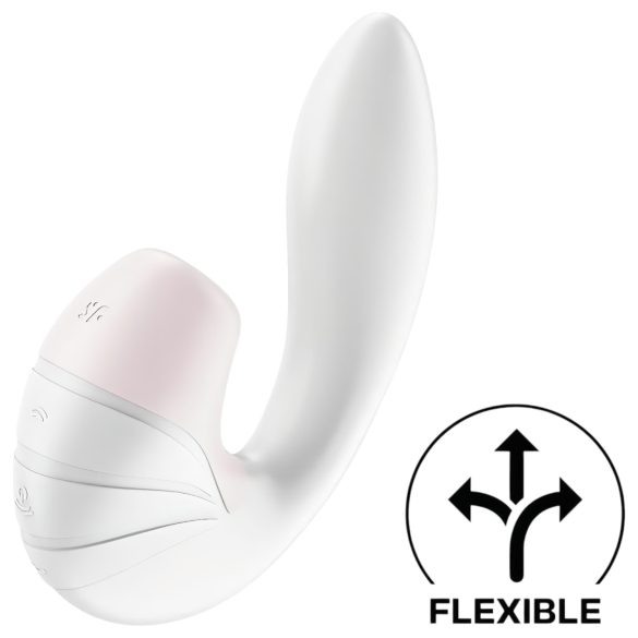 Satisfyer Supernova - vibratore 2in1 a onde d'aria ricaricabile (bianco)