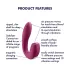Satisfyer Sunray - vibratore 2in1 onde d’aria ricaricabile - rosso