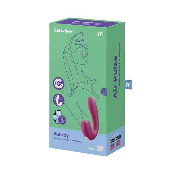 Satisfyer Sunray - vibratore 2in1 onde d’aria ricaricabile - rosso