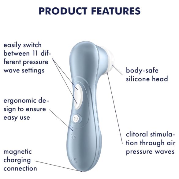 Satisfyer Pro 2 Gen2 - stimolatore clitorideo onde d’aria ricaricabile - blu
