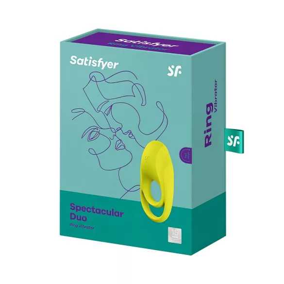 Satisfyer Spectacular - anello vibrante impermeabile (giallo)