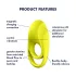 Satisfyer Spectacular - anello vibrante impermeabile (giallo)