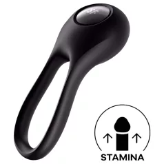   Satisfyer Majestic Duo - anello fallico ricaricabile impermeabile nero