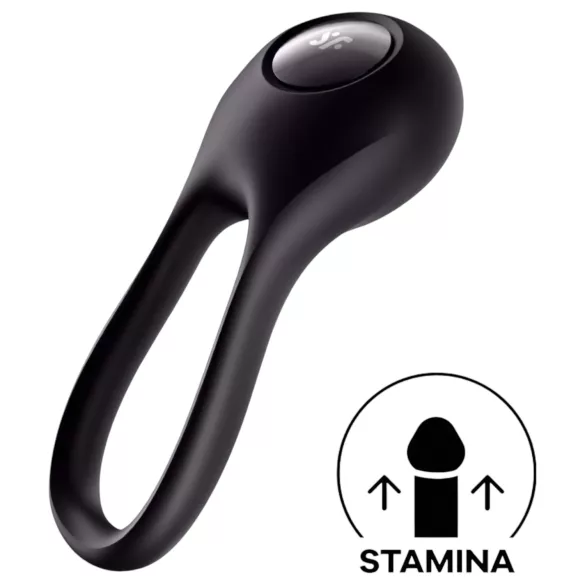 Satisfyer Majestic Duo - anello fallico ricaricabile impermeabile nero