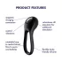 Satisfyer Majestic Duo - anello fallico ricaricabile impermeabile nero