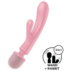   Satisfyer Triple Lover - Vibratore punto G e massaggiatore - silicone rosa