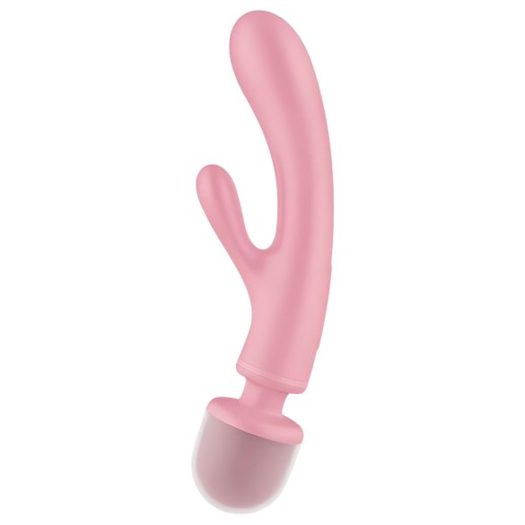 Satisfyer Triple Lover - Vibratore punto G e massaggiatore - silicone rosa
