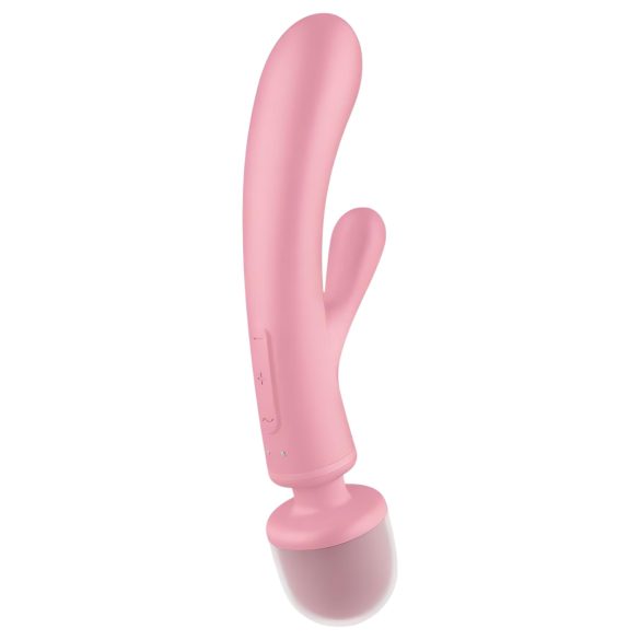 Satisfyer Triple Lover - Vibratore punto G e massaggiatore - silicone rosa