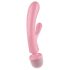 Satisfyer Triple Lover - Vibratore punto G e massaggiatore - silicone rosa