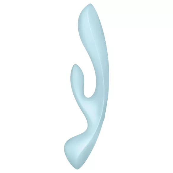 Satisfyer Triple Oh - vibratore ricaricabile con braccio clitorideo - blu