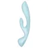 Satisfyer Triple Oh - vibratore ricaricabile con braccio clitorideo - blu