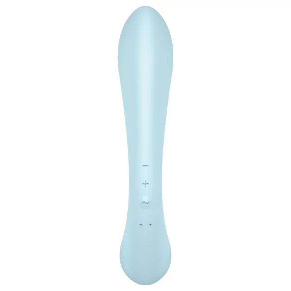 Satisfyer Triple Oh - vibratore ricaricabile con braccio clitorideo - blu