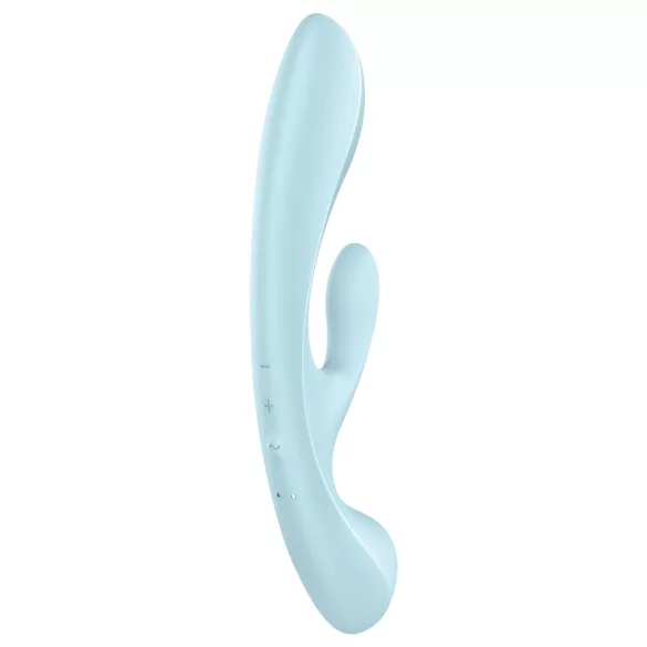 Satisfyer Triple Oh - vibratore ricaricabile con braccio clitorideo - blu