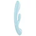 Satisfyer Triple Oh - vibratore ricaricabile con braccio clitorideo - blu