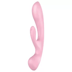   Satisfyer Triple Oh - vibratore con braccio clitorideo ricaricabile - rosa