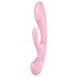 Satisfyer Triple Oh - vibratore con braccio clitorideo ricaricabile - rosa