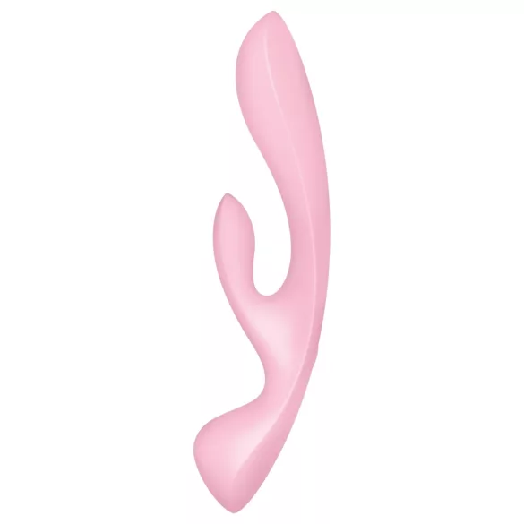 Satisfyer Triple Oh - vibratore con braccio clitorideo ricaricabile - rosa