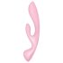 Satisfyer Triple Oh - vibratore ricaricabile con stimolatore clitorideo (rosa)