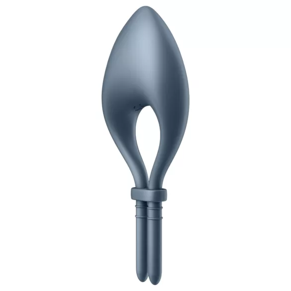 Satisfyer Bullseye - anello fallico vibrante smart - silicone grigio