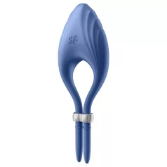   Satisfyer Duelist - anello fallico vibrante ricaricabile - silicone blu