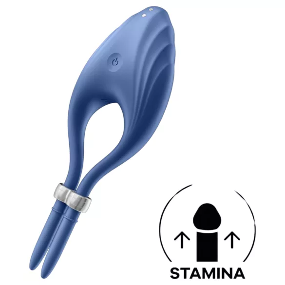 Satisfyer Duelist - anello fallico vibrante ricaricabile (blu)