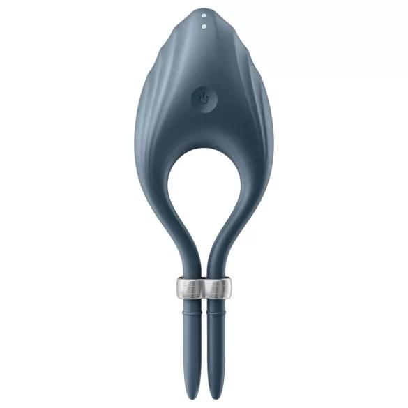 Satisfyer Duelist - anello vibrante pene ricaricabile - silicone grigio