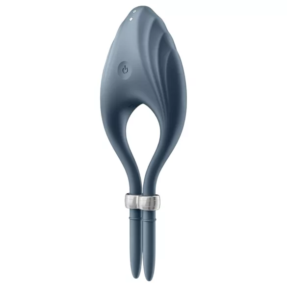 Satisfyer Duelist - anello vibrante pene ricaricabile - silicone grigio