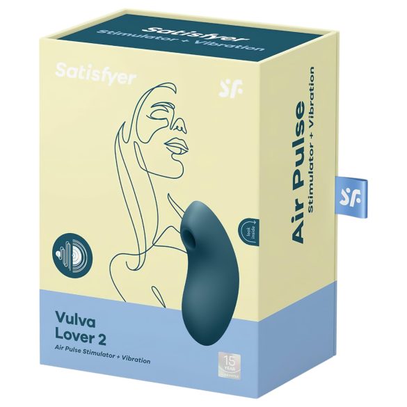 Satisfyer Vulva Lover 2 - stimolatore clitorideo onde d’aria ricaricabile - blu