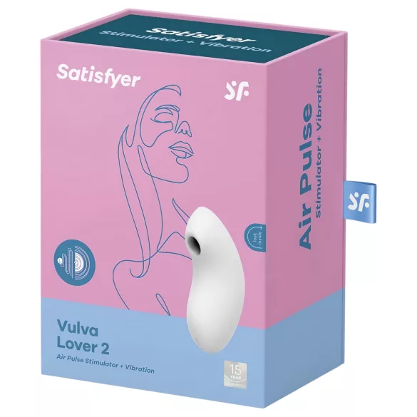 Satisfyer Vulva Lover 2 - succhia clitoride a onde d’aria - bianco
