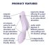 Satisfyer Curvy Trinity 2 - Vibratore 2in1 a Onde d'Aria (Viola)