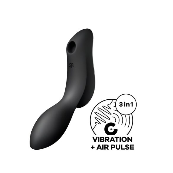 Satisfyer Curvy Trinity 2 - Vibratore 2in1 con Onde d'Aria (Nero)