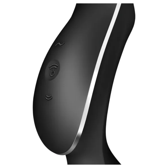 Satisfyer Curvy Trinity 2 - succhiare clitoride e vibratore 2in1 - nero