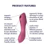 Satisfyer Curvy Trinity 3 - succhiaclitoride e vibratore 2in1 - rosso