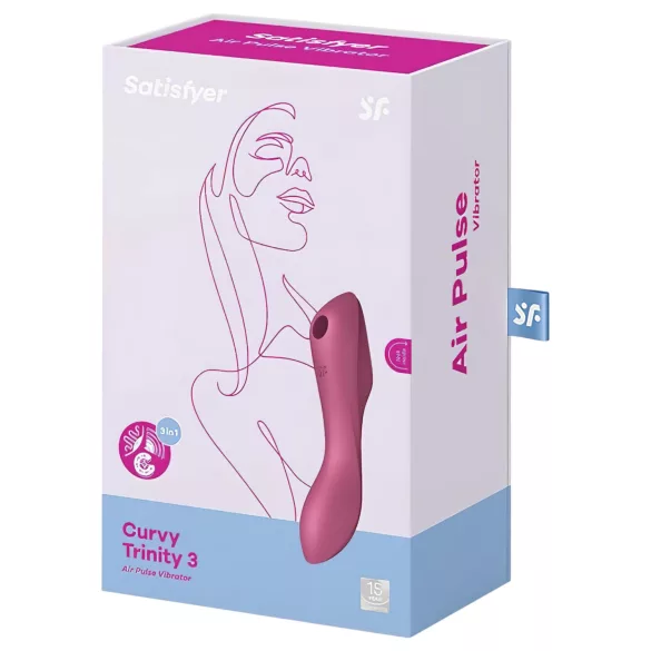 Satisfyer Curvy Trinity 3 - succhiaclitoride e vibratore 2in1 - rosso