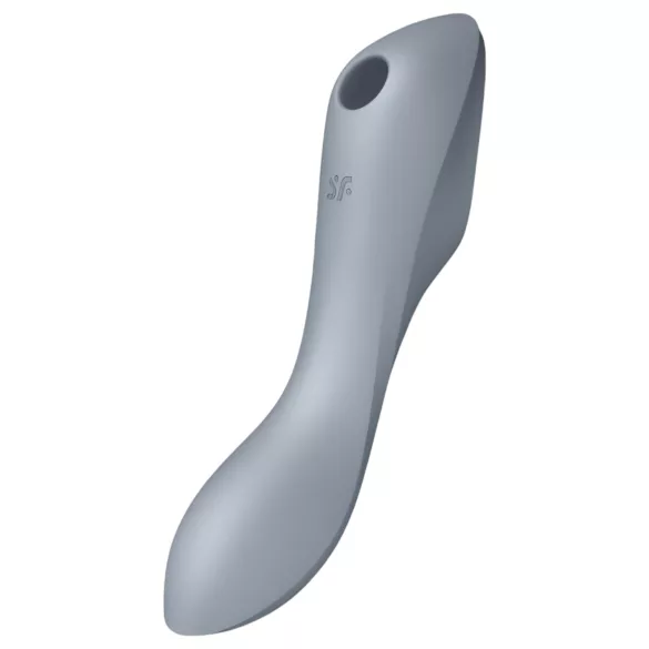 Satisfyer Curvy Trinity 3 - succhiaclitoride e vibratore 2in1 - silicone grigio