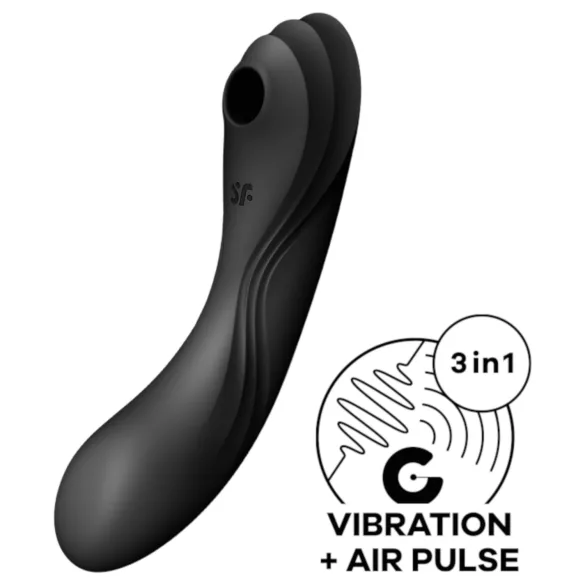 Satisfyer Curvy Trinity 4 - vibratore 2 in 1 ad onde d’aria (nero)
