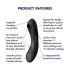 Satisfyer Curvy Trinity 4 - vibratore clitorideo e punto G 2in1 - nero