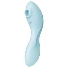   Satisfyer Curvy Trinity 5+ - vibratore clitoride e punto G 2in1 - silicone blu