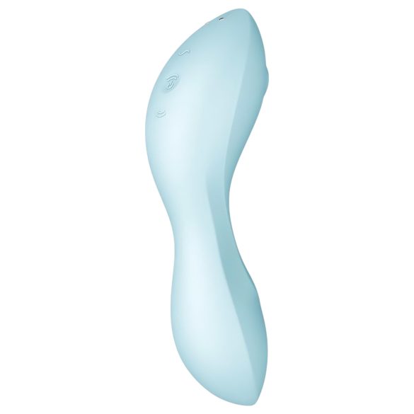 Satisfyer Curvy Trinity 5+ - vibratore clitoride e punto G 2in1 - silicone blu