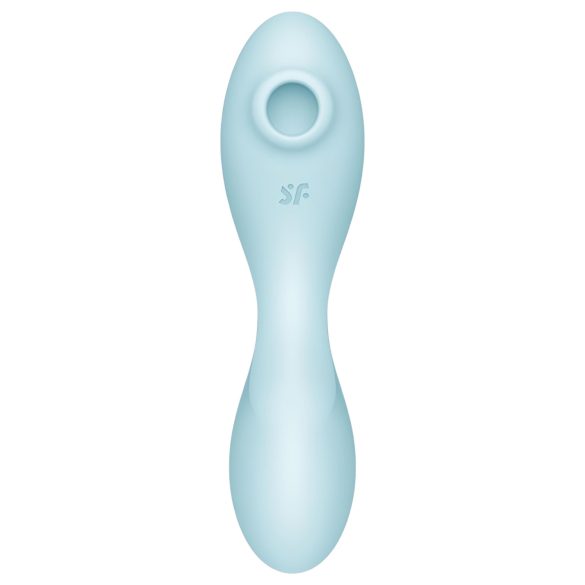 Satisfyer Curvy Trinity 5+ - vibratore clitoride e punto G 2in1 - silicone blu