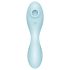 Satisfyer Curvy Trinity 5+ - vibratore clitoride e punto G 2in1 - silicone blu