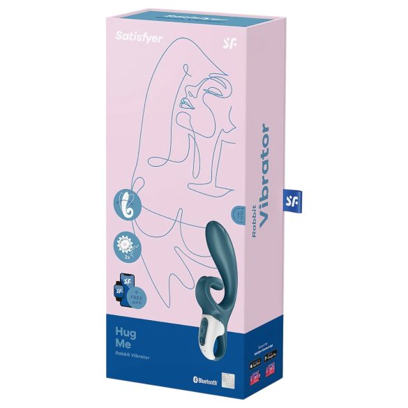 Satisfyer Hug Me - vibratore clitorideo con braccio - ricaricabile silicone blu