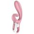 Satisfyer Hug Me - vibratore clitorideo con braccio - ricaricabile silicone rosa
