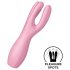 Satisfyer Threesome 3 - vibratore clitorideo ricaricabile - silicone rosa