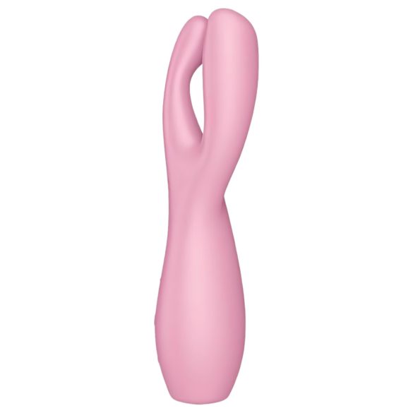 Satisfyer Threesome 3 - vibratore clitorideo ricaricabile - silicone rosa