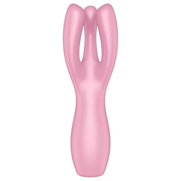 Satisfyer Threesome 3 - vibratore clitorideo ricaricabile - silicone rosa