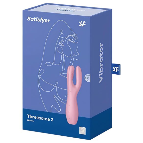 Satisfyer Threesome 3 - vibratore clitorideo ricaricabile - silicone rosa